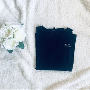 Banana Republic Navy Blue Cat Pocket Tee